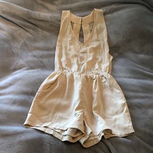 Lace and sheer romper